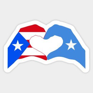 We Heart Puerto Rico & Somalia Patriot Flag Series Sticker